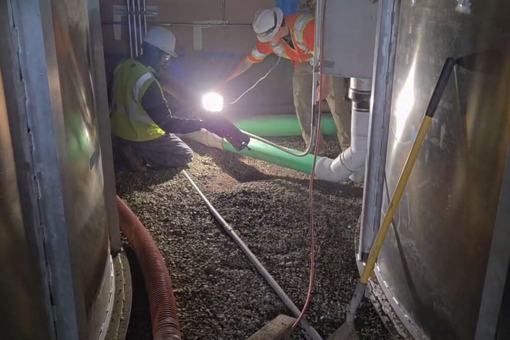 gravel pumping around structures