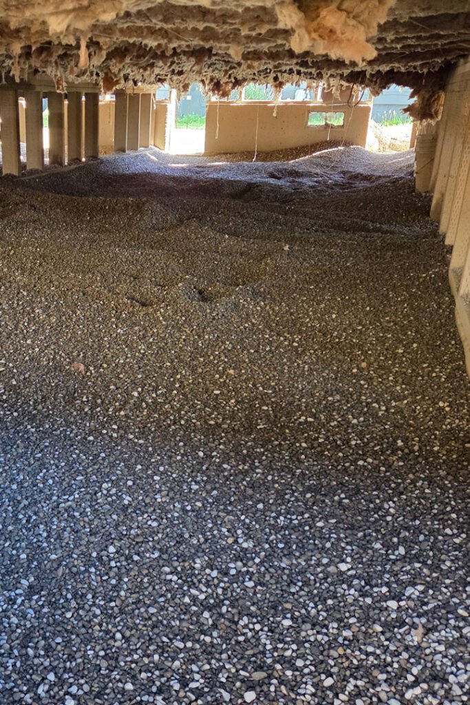 under-house-gravel-vertical gravel pumping under structure